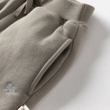 Dave&Bella Boys Warm Khaki/Brown/Purple Padded Joggers Pants