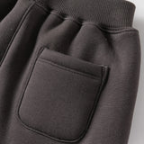 Dave&Bella Boys Warm Khaki/Brown/Purple Padded Joggers Pants
