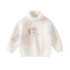 Dave&Bella Toddler Girls/Boys Autumn&Winter Cartoon Print Soft Chenille Sweater Tops