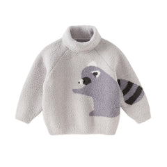 Dave&Bella Toddler Girls/Boys Autumn&Winter Cartoon Print Soft Chenille Sweater Tops