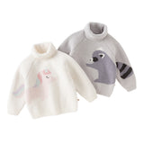 Dave&Bella Toddler Girls/Boys Adorable Animal Jacquard Chenille Turtle Sweaters