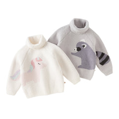 Dave&Bella Toddler Girls/Boys Autumn&Winter Cartoon Print Soft Chenille Sweater Tops