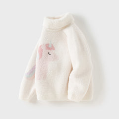 Dave&Bella Toddler Girls/Boys Autumn&Winter Cartoon Print Soft Chenille Sweater Tops