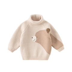 Dave&Bella Toddler Girls/Boys Winter Adorable Animal Jacquard Chenille Turtle Sweater Top