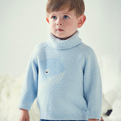 Dave&Bella Toddler Girls/Boys Winter Adorable Animal Jacquard Chenille Turtle Sweater Top