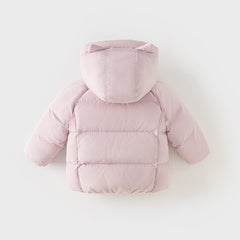 Dave&Bella Toddler Boys/Girls Winter Cute Outwear Hooded Down Coats(scarf)