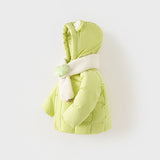 Dave&Bella Toddler Boys/Girls Winter Cute Outwear Hooded Down Coats(scarf)