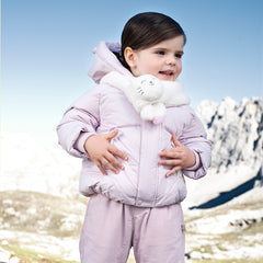 Dave&Bella Toddler Boys/Girls Winter Cute Outwear Hooded Down Coats(scarf)