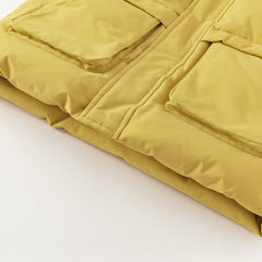 Dave&Bella Kids Boys Winter Yellow Windproof Mid-Length Down Hooded Coats(wallet bag)
