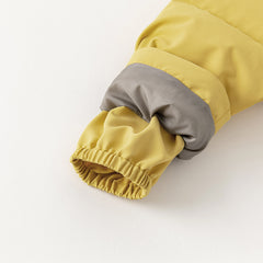 Dave&Bella Kids Boys Winter Yellow Windproof Mid-Length Down Hooded Coats(wallet bag)