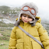 Dave&Bella Kids Boys Winter Yellow Windproof Mid-Length Down Hooded Coats(wallet bag)