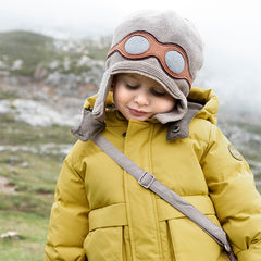 Dave&Bella Kids Boys Winter Yellow Windproof Mid-Length Down Hooded Coats(wallet bag)