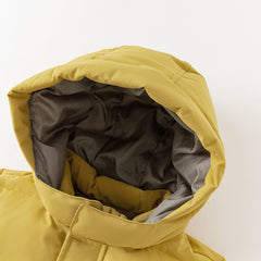Dave&Bella Kids Boys Winter Yellow Windproof Mid-Length Down Hooded Coats(wallet bag)