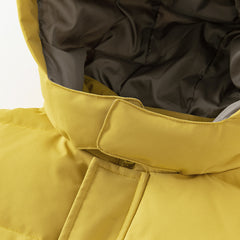 Dave&Bella Kids Boys Winter Yellow Windproof Mid-Length Down Hooded Coats(wallet bag)