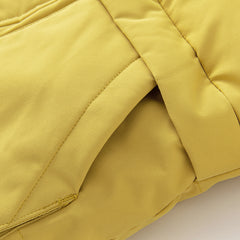 Dave&Bella Kids Boys Winter Yellow Windproof Mid-Length Down Hooded Coats(wallet bag)