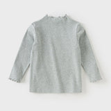 Dave&Bella Toddler Girls Multi-color Lightweight Lace-collar T-shirts Tops