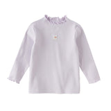 Dave&Bella Toddler Girls Multi-color Lightweight Lace-collar T-shirts Tops