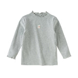 Dave&Bella Toddler Girls Multi-color Lightweight Lace-collar T-shirts Tops