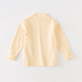 Dave&Bella Toddler Girls Multi-color Lightweight Lace-collar T-shirts Tops
