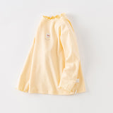 Dave&Bella Toddler Girls Multi-color Lightweight Lace-collar T-shirts Tops