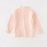 Dave&Bella Toddler Girls Multi-color Lightweight Lace-collar T-shirts Tops