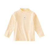 Dave&Bella Toddler Girls Multi-color Lightweight Lace-collar T-shirts Tops