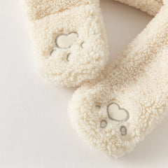 Dave&Bella Girls/Boys Warm Oatmeal Cartoon Ear Protection Scarf All-in-one Winter Hats