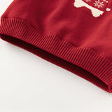 Dave&Bella Toddler Girls/Boys Christmas Red Cute Bear Cozy Plush-lined Sweaters Tops