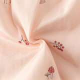 Dave&Bella Toddler Girls Sweet Pink Print Outdoor Warm Padded Fur-trim Hooded Coats