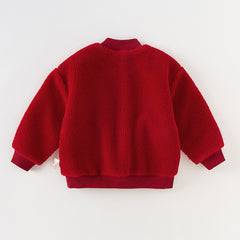 Dave&Bella Toddler Girls/Boys Red Warm Soft Sweatshirts Tops
