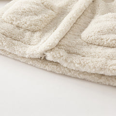 Dave&Bella Toddler Girls Casual Beige Outwear Hooded Plush Padded Cozy Coats