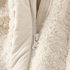 Dave&Bella Toddler Girls Casual Beige Outwear Hooded Plush Padded Cozy Coats