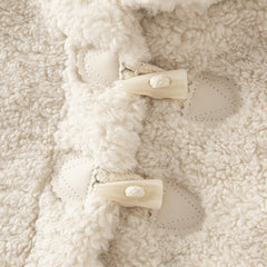 Dave&Bella Toddler Girls Casual Beige Outwear Hooded Plush Padded Cozy Coats