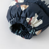 Dave&Bella Toddler Girls/Boys Winter Animal Print Windproof Outwear Hooded Down Coats