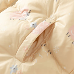 Dave&Bella Toddler Girls/Boys Autumn Animal Print Windproof Outwear Hooded Down Coats