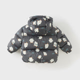 Dave&Bella Toddler Girls/Boys Winter Animal Print Windproof Outwear Hooded Down Coats