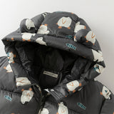 Dave&Bella Toddler Girls/Boys Winter Animal Print Windproof Outwear Hooded Down Coats