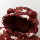 Dave&Bella Toddler Girls/Boys Winter Animal Print Windproof Outwear Hooded Down Coats