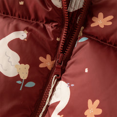Dave&Bella Toddler Girls/Boys Autumn Animal Print Windproof Outwear Hooded Down Coats