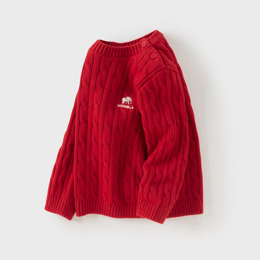 Dave&Bella Kids Girls/Boys Autumn Elegant Multi-color Versatile Classic Sweaters Tops