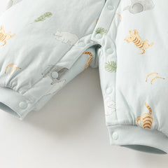 Dave&Bella Newborn Girls/Boys Winter Print Turtle Comfortable Indoor Padded Rompers
