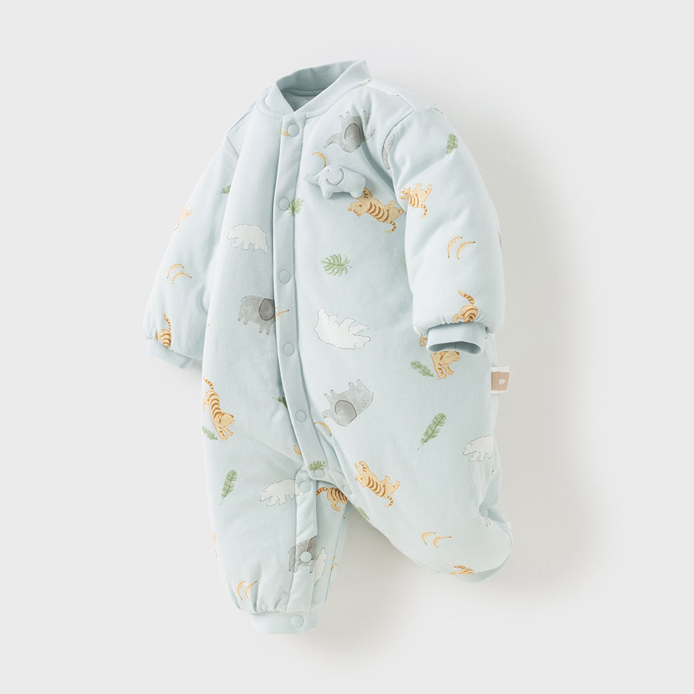 Dave&Bella Newborn Girls/Boys Print Turtle Comfortable Indoor Padded Rompers