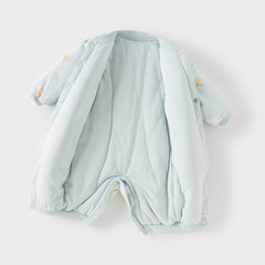 Dave&Bella Newborn Girls/Boys Winter Print Turtle Comfortable Indoor Padded Rompers