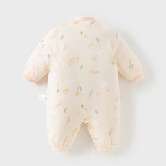 Dave&Bella Newborn Girls/Boys Winter Print Turtle Comfortable Indoor Padded Rompers