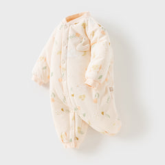 Dave&Bella Newborn Girls/Boys Winter Print Turtle Comfortable Indoor Padded Rompers