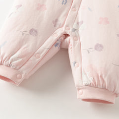 Dave&Bella Newborn Girls/Boys Winter Print Turtle Comfortable Indoor Padded Rompers