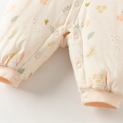 Dave&Bella Newborn Girls/Boys Winter Print Turtle Comfortable Indoor Padded Rompers