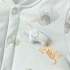 Dave&Bella Newborn Girls/Boys Winter Print Turtle Comfortable Indoor Padded Rompers