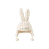 Dave&Bella Girls Milk White Cute Rabbit Ears Plush Hat