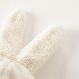 Dave&Bella Girls Milk White Cute Rabbit Ears Plush Hat